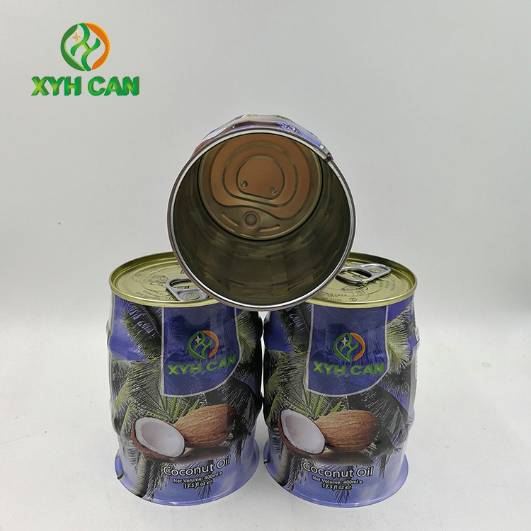 Food Grade 400 Ml Coconut Oil Tin Cans 