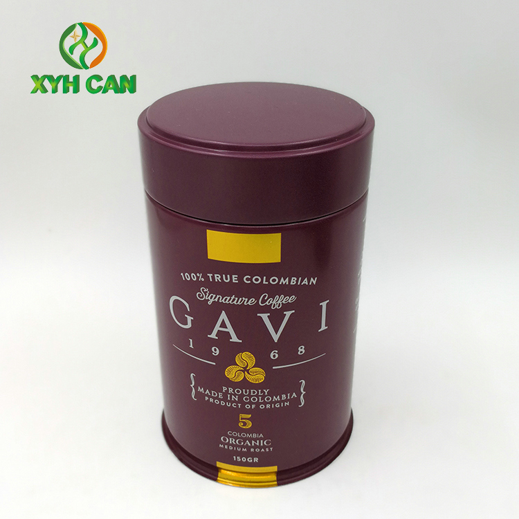 Airtight 150g Coffee Cans Pacakaging Metal Gift Boxes Luxury Tins Packaging for Coffee Powder Tea Leaf
